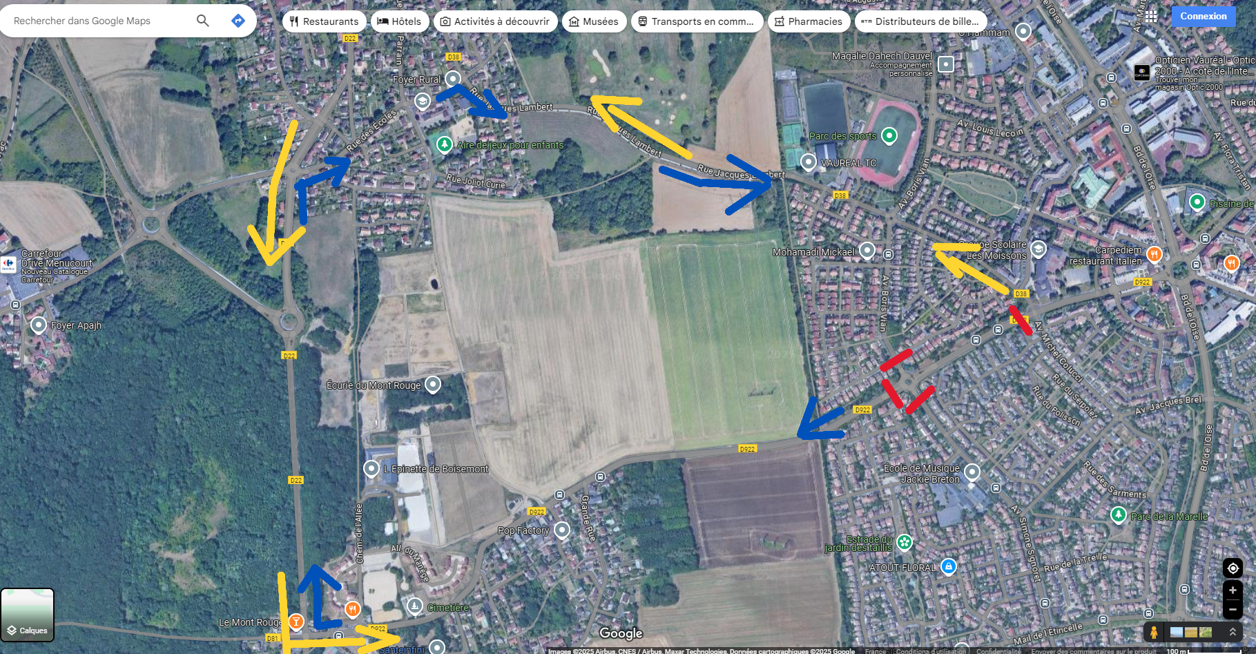 Plan de déviation Travaux avenue Gandhi - Phase 2